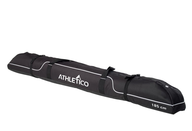 Athletico Diamond Trail Padded Ski Bag - Single Ski Travel Bag to Transport Skis (Black, 185cm) - Image 1